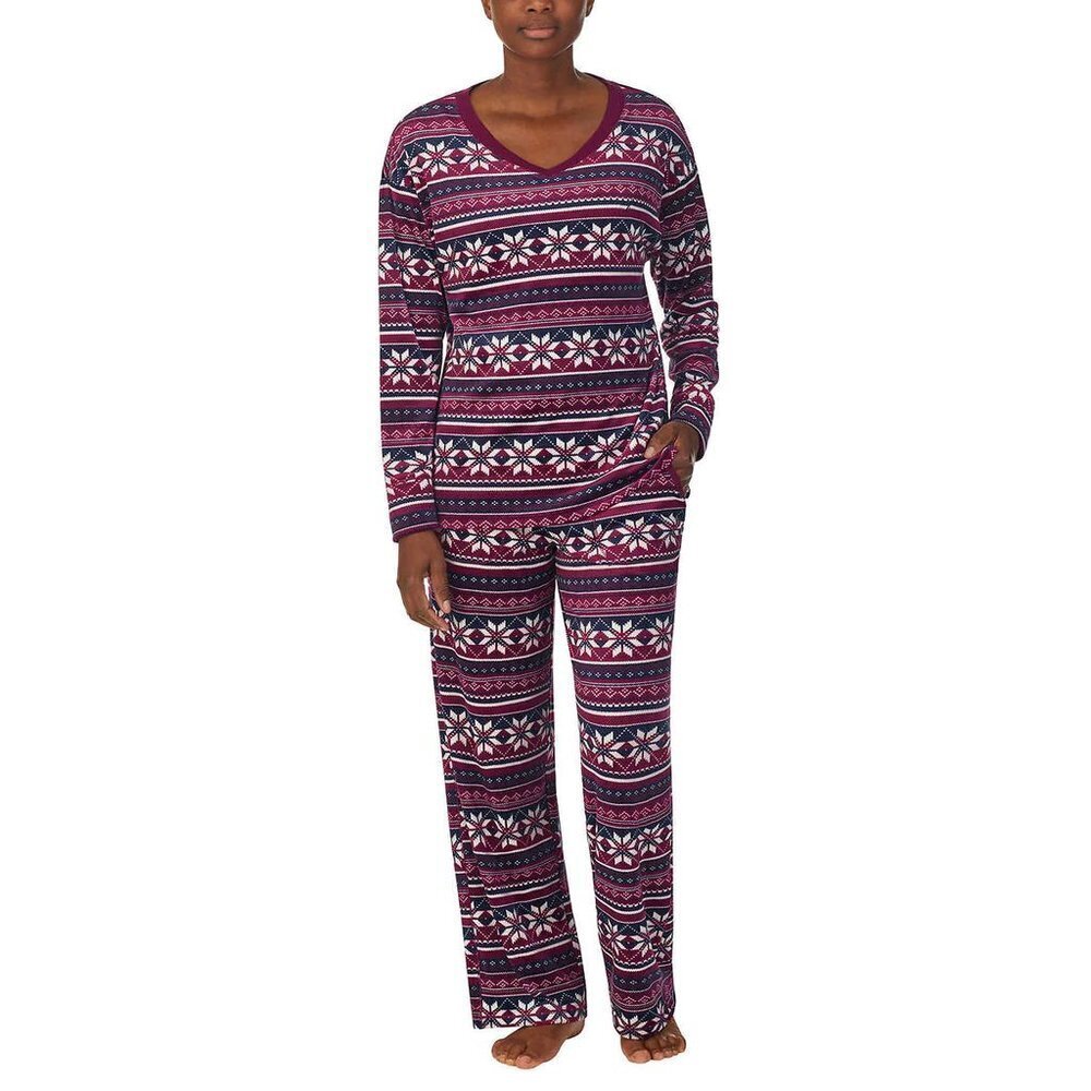 NEW Nautica Silky Fleece Pajama PJ Set | Snowflakes